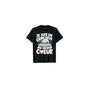 Cadeau Humour Grincheux Je suis Un Grincheux Au Grand Coeur T-Shirt