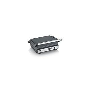 SEVERIN SEVINI FLEX Multi-gril viande 3 en 1, Gril électrique multifonction pour légumes, steaks et paninis, Appareil à gaufres, Gril viande avec plaques antiadhésives, 2 000 W, Inox/Noir, KG 2380