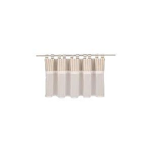 Sehlbach Rideau de bistrot aspect arbre avec bordure en dentelle contrast&eacute;e, Beige, 135 x 45 cm, Rideau de bistrot, Style maison de campagne &eacute;l&eacute;gant, Tissu opaque, D&eacute;coration simple, Design intemporel