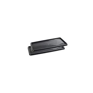 BranQ - Home essential Lot de 2 bacs à Chaussures en Plastique - Anthracite - 100% recyclé - Égouttoir à Chaussures écologique - 78,5 x 38,5 x 3 cm (L x l x h)