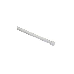 GARDINIA Tringle &agrave; rideau, Fixation par pression, Barre extensible en m&eacute;tal, Pose sans vis et sans per&ccedil;age, Diam&egrave;tre: 23/26 mm, Longueur: 80-130 cm, Blanc