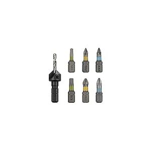 wolfcraft 3085000 Jeu d'accessoires Flipbit | Per&ccedil;age, fraisage, vissage | Pour compl&eacute;ter le kit d&eacute;couverte Flipbit, 7 pi&egrave;ces