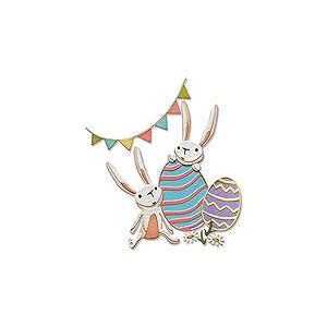 Sizzix Thinlits Die Set 15PK Games par Tim Holtz, 665850, Jeux Bunny, Taille unique