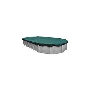 Pool Mate 391632-4-PM B&acirc;che d'hiver Ovale pour Piscine Hors Sol Vert Sarcelle 4,9 x 9,8 m