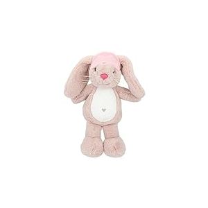 Depesche 12538 Princess Mimi-Peluche Lapin Nelly, avec Ventre Blanc et Fourrure Douillette, Doudou avec Nez Masque de Sommeil Rose