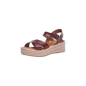 Amazon Essentials Sandales Espadrilles Plates Compens&eacute;es Femme, Brun, 44.5 EU