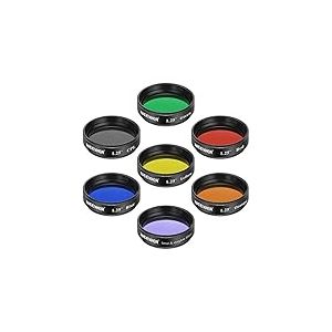 Neewer Kit de Filtres 3,17 centim&egrave;tres T&eacute;l&eacute;scope Lune Filtre, CPL Filtre, Filtres de 5 Couleurs(Rouge, Orange, Jaune, Vert, Bleu), Filtres Oculaires dans l'Observation Plan&eacute;taire Lunaire