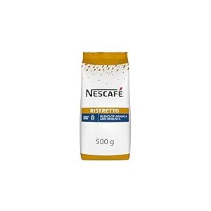 NESCAFÉ Ristretto - Café Soluble Majoritairement Arabica - En Poudre - Notes Fruitées et Torréfiées - Approvisionnement 100% plus Responsable - Sachet De 500g