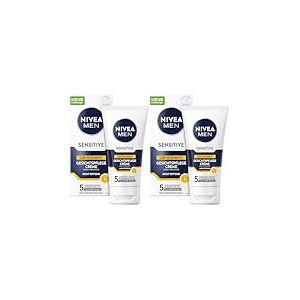 NIVEA MEN Sensitive Cr&egrave;me de soin du visage avec SPF 15, cr&egrave;me hydratante 24 h pour la peau sensible des hommes - Cr&egrave;me apaisante pour le visage pour soulager les irritations de la peau (75 ml)