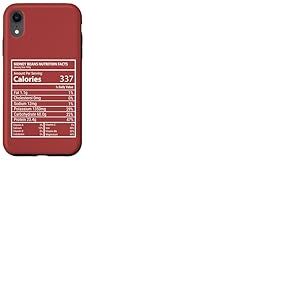 Panneau de donn&eacute;es nutritives sur Les Haricots Rouges Design de Typographie Minimale Coque pour iPhone XR