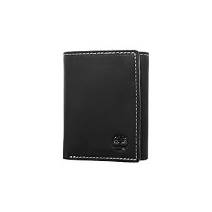 Timberland Leather Trifold Wallet with Id Window Accessoire de Voyage-Portefeuille à Triple pli, Noir (Hunter), Taille Unique Homme