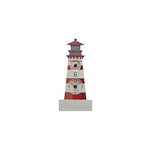 Taylor Precision Products Horloge Phare en polyrésine avec thermomètre Multicolore 30,5 cm