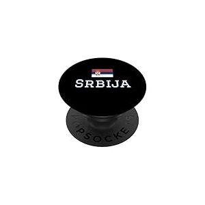Drapeau Serbie Drapeau Serbie Srbija Souvenir PopSockets PopGrip Adhésif