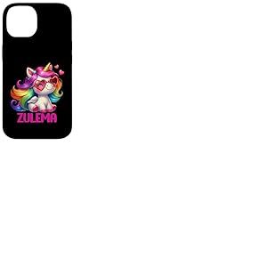 Zulema - Nom personnalis&eacute; - Licorne color&eacute;e - pour Femmes et Filles Coque pour iPhone 14
