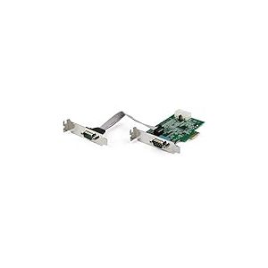 StarTech.com Carte Adaptateur Série RS232 PCI Express à 2 port - Carte Contrôleur Hôte Série PCIe RS232 - PCIe vers Série DB9 - 16950 UART - Carte d'Extension Profil Bas - Win/Linux (PEX2S953LP)