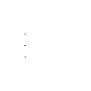 Mareli 40 feuilles blanches avec 3 trous pour album &agrave; anneaux, 27 x 29 cm