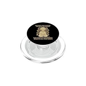 Alan Watts Zen Citation Horloge Engrenages Present Mind Now PopSockets PopGrip pour MagSafe