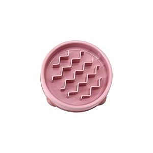 Outward Hound Fun Feeder Slo-Bowl - Gamelle d'alimentation Lente Anti-glouton pour Chien - Taille S/XS - Rose