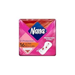 Nana Ultra Régulier Serviettes Hygiéniques Flux Modérés, 16 unités