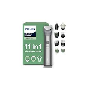 Philips Multigroom s&eacute;rie 5000 Tondeuse tout-en-un 11 accessoires &ndash; tondeuse pour barbe, cheveux et corps, lames en m&eacute;tal auto-aff&ucirc;t&eacute;es, 17 hauteurs de coupe (0,5-16 mm), mod&egrave;le MG5951/15