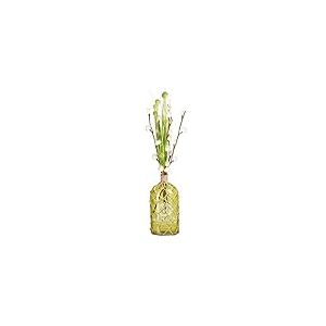 Relaxdays Vase bouteille d&eacute;co verre vert filet de p&ecirc;che et corde grosse bouteille vin vert-HxlxP: 54 x 26 x 26 cm 20 litres