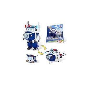 Super Wings Jouet Transformable Paul & Super Pet Paul, Figurine 2 en 1, Jouet Robot Avion de 12,7 cm, Avion Transformable pour gar&ccedil;ons et Filles &agrave; partir de 3 Ans, Bleu