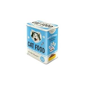 Nostalgic-Art Boîte rétro L, Cat Food Mix – Idée de Cadeau pour propriétaires de Chats, Grande récipient métallique, Design Vintage, 3 l