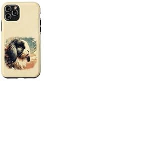 Lapin à Oreilles de Lapin rétro Vintage Illustration Artistique Coque pour iPhone 11 Pro