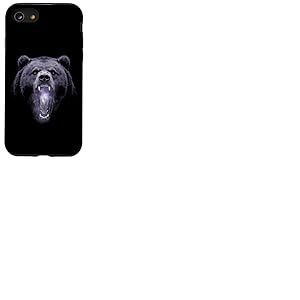 Grizzly Bear Camp de randonn&eacute;e Ours Brun en col&egrave;re Vintage Coque pour iPhone SE (2020) / 7/8