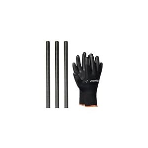 vasalat Tige filetée M12 1000 mm en acier inoxydable A2-70 - Tige filetée avec filetage extérieur DIN 976-1 - Barre métallique de qualité supérieure avec filetage - 3 pièces