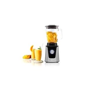 Ufesa Blender Moonstone, Puissance 1500 W, Bol en Verre de 1,5 L, Contrôle de Vitesse avec Lumière LED, Broyeur à Glace, 6 Lames Amovibles en Titane, 2 Vitesses + TURBO