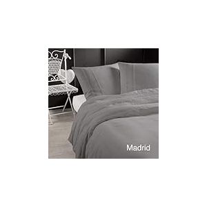 Papillon Deluxe Madrid Housse de Couette Gris, Coton, 140 x 200/220 cm