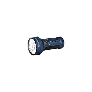 OLIGHT Marauder Mini Lampe Torche LED Ultra Puissante 7000 Lumens Rechargeable RVB Lumièrede Poche Tactique Militaire avec Projecteur et Diffuseur, IPX10 Étanche pour Camping Sauvetage(Bleu foncé)