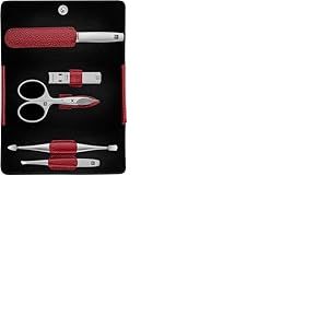 ZWILLING Manicure Twinox Etui &agrave; Manucure/Cuir de Boeuf, Rouge, 1 Unit&eacute;