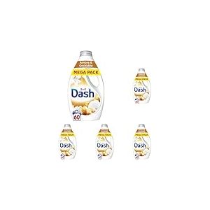 Dash 2en1 Lessive Liquide Ambre & Orchid&eacute;e, 60 Lavages, 3 Semaines de Fra&icirc;cheur, Avec Lenor, Notes de Vanille et d'Ambre, Nettoyage en Profondeur, Marque Fran&ccedil;aise Traditionnelle, Fabriqu&eacute;e &agrave; Amiens