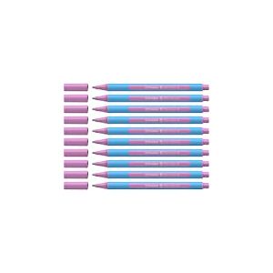 Schneider Slider Edge Pastell XB Lot de 10 stylos à bille (pointe triangulaire avec largeur de trait XB) lilas