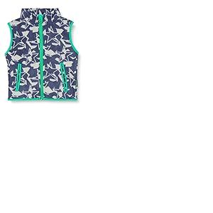 Playshoes Gilet polaire unisexe pour enfant Motif &eacute;toiles camouflage gris fonc&eacute; 128, gris fonc&eacute;, 128 cm