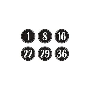 Modern Farmhouse Numbers 1-36 Étiquettes repositionnables 10,2 cm