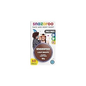 Snazaroo - Peinture Pour Visage et le Corps, Maquillage Pour Visage et D&eacute;guisement, Pour Enfants et Adults,Fard Blister 18 ML, Couleur Fauve