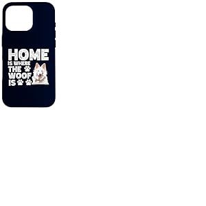 Home is Where The Woof is Berger Blanc Suisse Dog Lover Coque pour iPhone 16 Pro