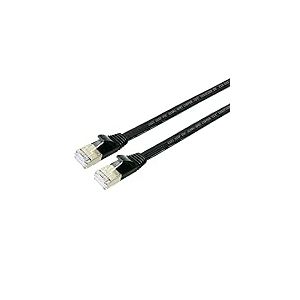 Glowster Câble patch CAT7 de 3 m noir haut débit, adapté pour les réseaux de haute capacité et la transmission de données efficace.