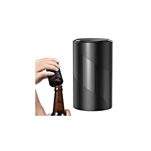 PARENCE - Ouvre-Bière Magnétique Automatique Ouvre-Bouteille Push-Pull Décapsuleur Accessoires De Cuisine Automatique pour Maison, Bar, Restaurant, Noir