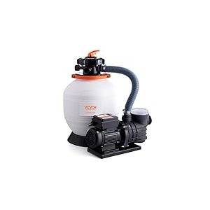 VEVOR Pompe Filtre &agrave; Sable pour Piscines Hors-Sol, 13000 L/h, Kit Combin&eacute; Pompe Filtration pour Piscines, 350 mm, 450 W, avec Vanne &agrave; 6 Voies, Panier-Filtre, pour Piscines Domestiques, Commerciales