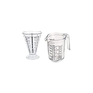 Westmark Set, 2 pièces : 1 Pichet gradué + 1 Gobelet gradué avec Cône de Mesure fin, en plusieurs langues et avec différentes Unités de mesure