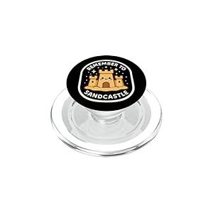 Th&egrave;me de Plage &laquo; Remember to Sandcastle &raquo; PopSockets PopGrip pour MagSafe