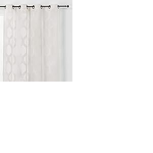 LINDER Voilage Oeillets Onyx Ecru Blanc cassé en 140x250cm