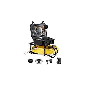 VEVOR Caméra Inspection Canalisation 91,5 m Caméra Endoscopique Drain Écran 9'' avec Enregistreur DVR Étanche IP68 12 LED Réglables Carte SD 16 Go pour Conduite d'Égout Maison Plomberie Tuyaux Vidange