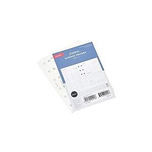 Filofax Recharge pour suivi des d&eacute;penses de poche, blanc