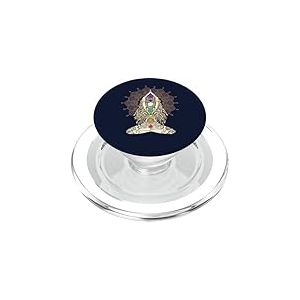 Yoga chakra namaste bouddha énergie lotus karma om PopSockets PopGrip pour MagSafe