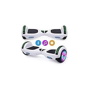 Hoverboard, Self Balancing Scooters 6,5 pouces Hoverboard Hover Scooter Board avec musique Bluetooth, lumi&egrave;res LED et moteur puissant pour enfants et adolescents